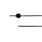 GYM-Seil verzinkt, 4/5 mm PVC-Ummantelt schwarz, ein Ende NIRO-Gewindeterminal M8x54 aufgewalzt, anderes ALU-Endbundhülse verpreßt, mit Kugelstopper