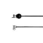 GYM-Seil verzinkt, 4/5 mm PVC-Ummantelt schwarz, beide Enden NIRO-Gabelterminal Standard aufgewalzt, mit Kugelstopper