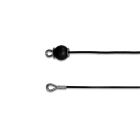 GYM-Seil verzinkt, 4/5 mm PVC-Ummantelt schwarz, beide Enden Kauschen DIN 6588B zyl. verpreßt, mit Kugelstopper