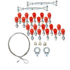 Kabelschlepp-Seilsystem Wand SET mit 20 Rollen