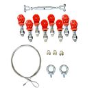 Kabelschlepp-Seilsystem Wand SET mit 10 Rollen