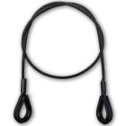 Stahldrahtseil mit zwei Kauschen schwarz 4,0 mm