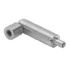 Stell-Zylinder mit Gelenk mit Innengewinde M6 für 1,5 mm Seil, aus  2.0401 vernickelt, BL 125 daN