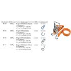 Zurrgurt Sonderanfertigung LC 1500 daN, Bandbreite 35 mm, 2-teilig mit Klauenhaken