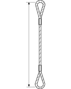 Anschlagseil  EN 13414-1 mit zwei Schlaufen zylindrisch verpresst