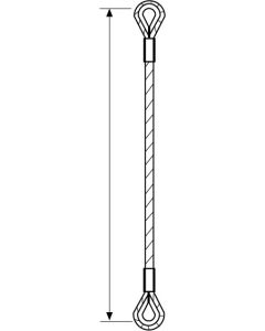 Anschlagseil EN 13414-1 mit zwei Kauschen zylindrisch verpresst