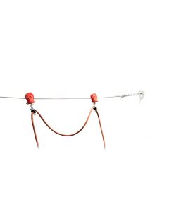 Kabelschlepp-Seilsystem SET für Wandbefestigung