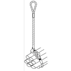 Anschlagseil EN 13414-1 mit Seil-Gleithaken, eine Seite Kausche, andere Seite Schlaufe zylindrisch verpresst