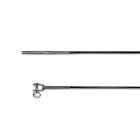 GYM-Seil verzinkt, 4/5 mm PVC-Ummantelt schwarz, ein Ende NIRO-Gabelterminal Standard, anderes NIRO-Gewindeterminal M8x54 aufgewalzt