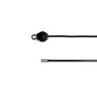 GYM-Seil verzinkt, 4/5 mm PVC-Ummantelt schwarz, ein Ende Kausche DIN 6588B zyl. verpreßt, anderes Ende Endbundhülse verpreßt, mit Gummi-Kugelstopper