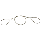 Niro-Drahtseil PVC-Ummantelt 1,5 mm, 6x7-WSC, 350 mm lang mit zwei Schlaufen