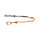 Stretch-Haltegurt für Werkzeug mit 1 Karabiner und 1 Kordel