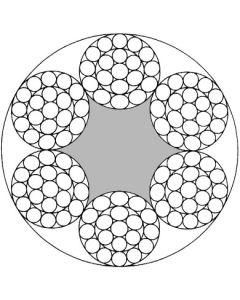 10,0 mm Drahtseil EN 12385-4 6x19M-FC verzinkt