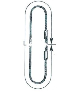 8 mm Anschlagseil mit zwei Pressungen, endlos verpresst nach EN 13414-3