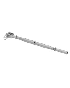 ASS Super-Mini-Wantenspanner mit Gabel und Terminal, lange Ausführung - 1.4401 / AISI316 / Edelstahl A4