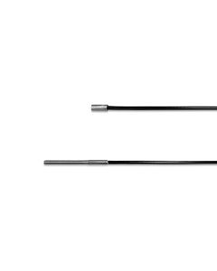 GYM-Seil verzinkt, 4/5 mm PVC-Ummantelt schwarz, ein Ende NIRO-Gewindeterminal M8x54 aufgewalzt, anderes ALU-Endbundhülse verpreßt