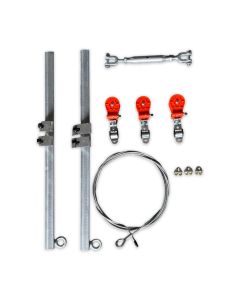 Kabelschlepp-Seilsystem SET mit 3 Rollen