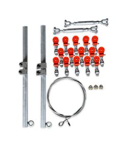 Kabelschlepp-Seilsystem SET mit 15 Rollen