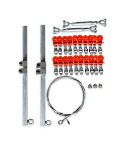 Kabelschlepp-Seilsystem SET mit 20 Rollen