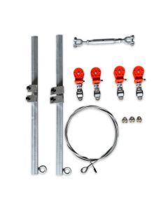 Kabelschlepp-Seilsystem SET mit 3 Rollen