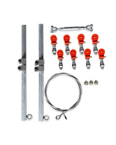 Kabelschlepp-Seilsystem SET mit 8 Rollen