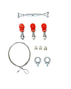 Kabelschlepp-Seilsystem Wand SET mit 3 Rollen