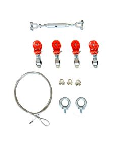 Kabelschlepp-Seilsystem Wand SET mit 4 Rollen