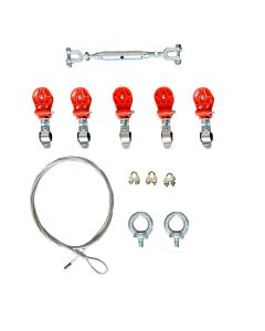 Kabelschlepp-Seilsystem Wand SET mit 5 Rollen