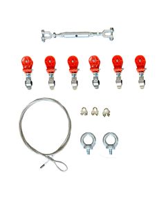 Kabelschlepp-Seilsystem Wand SET mit 6 Rollen