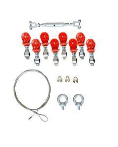 Kabelschlepp-Seilsystem Wand SET mit 8 Rollen