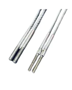 5,0 mm NIRO-Drahtseil 6x7-WSC, beide Enden ASS Mini-Gewindeterminal M8x30 rechts aufgewalzt