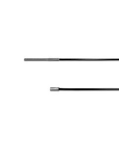 GYM-Seil verzinkt, 4/5 mm PVC-Ummantelt schwarz, ein Ende NIRO-Gewindeterminal M6x60 aufgewalzt, anderes ALU-Endbundhülse verpreßt