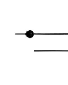 GYM-Seil verzinkt, 4/5 mm PVC-Ummantelt schwarz, ein Ende NIRO-Gewindeterminal M6x60 aufgewalzt, anderes Ende glatt, mit Kugelstopper