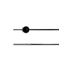 GYM-Seil verzinkt, 4/5 mm PVC-Ummantelt schwarz, beide Enden NIRO-Gewindeterminal M6x60 aufgewalzt, mit Kugelstopper