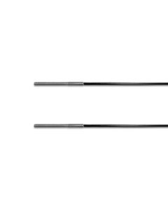 GYM-Seil verzinkt, 4/5 mm PVC-Ummantelt schwarz, beide Enden NIRO-Gewindeterminal M6x60 aufgewalzt