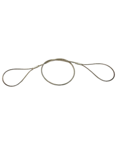 Niro-Drahtseil PVC-Ummantelt 1,5 mm, 6x7-WSC, 350 mm lang mit zwei Schlaufen