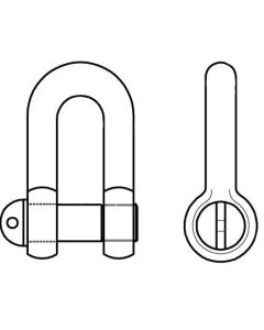 Schäkel ähnlich DIN 82101, Form A mit Augbolzen
