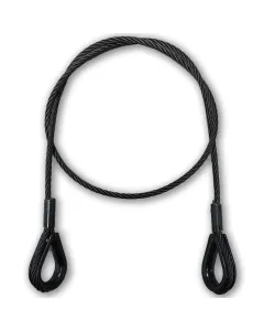 Stahldrahtseil mit zwei Kauschen schwarz