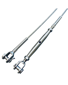 eine Seite Wantenspanner Gabel/Terminal, andere Seite Gabelterminal aufgewalzt 