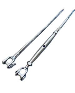 eine Seite Wantenspanner Gabel-Terminal, andere Seite Gabelterminal aufgewalzt 
