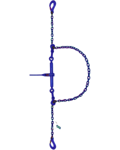 Zurrkette Güteklasse 10, mit losem Ratschenlastenspanner und 2 Verkürzungshaken